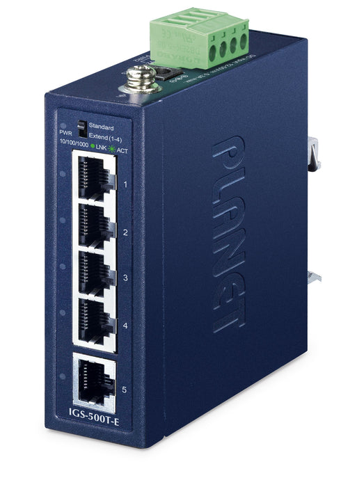 EAN 4711605289115 - PLANET IGS-500T-E switch No administrado Gigabit Ethernet (10/100/1000) Azul imagen 1