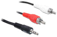 EAN 4043619849420 - DeLOCK 84942 cable de audio 3 m 3,5mm 2 x RCA Negro, Rojo, Blanco imagen 1