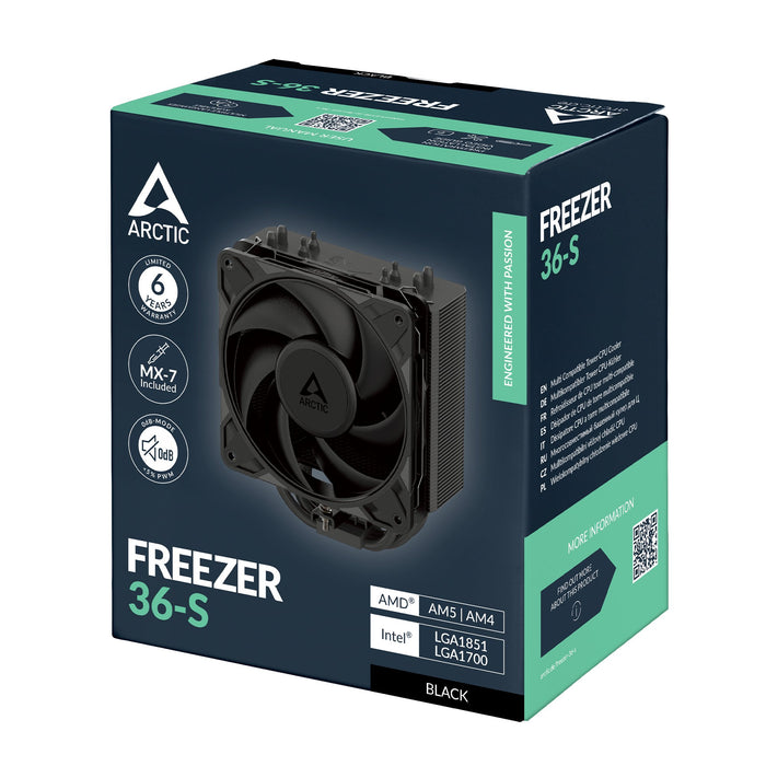 EAN 4895265000980 - ARCTIC Freezer 36-S Procesador Refrigerador de aire 12 cm Negro 1 pieza(s) imagen 7