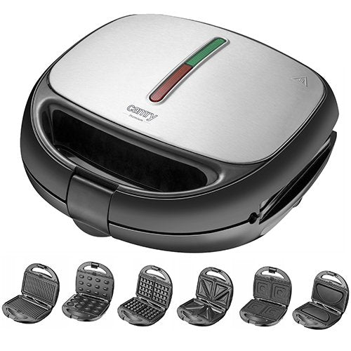 EAN 5903887803083 - Camry Premium CR 3057 sandwichera 800 W Negro, Plata imagen 1