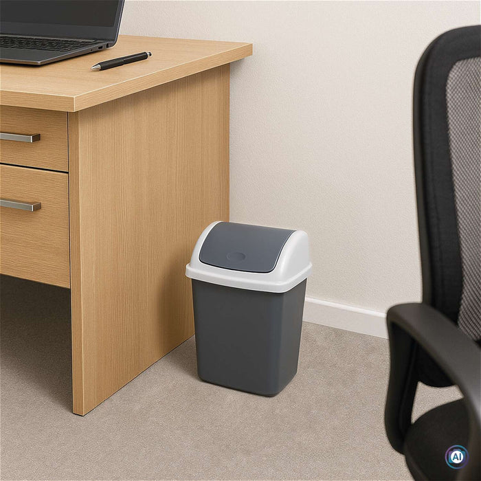 EAN 4002390095822 - MAUL 9521087 papelera 10 L Rectangular Plástico, Polipropileno (PP) Gris Oscuro, Blanco imagen 4