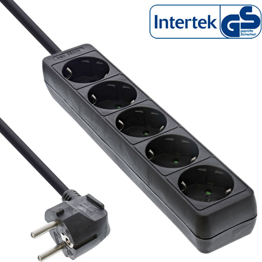 EAN 4043718210459 - InLine 16451E base múltiple 1,5 m 5 salidas AC Negro imagen 1