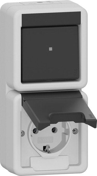 EAN 4010337092483 - GIRA 417630 toma de corriente Schuko Gris imagen 1