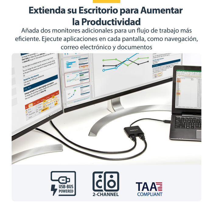 EAN 0065030868952 - StarTech.com USB32HD2 Adaptador gráfico USB 3840 x 2160 Pixeles Negro imagen 8