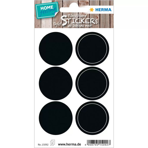 EAN 4008705150927 - HERMA 15092 etiqueta autoadhesiva Círculo Permanente Negro 12 pieza(s) imagen 1