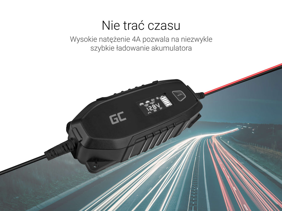 EAN 5903317222361 - Green Cell Charger for accumulators 6V 12V 4A with diagnostics function 6/12 V Negro imagen 4