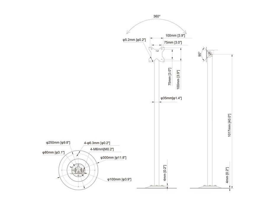 EAN 7350105210549 - Multibrackets 0549 soporte para pantalla de señalización 76,2 cm (30") Negro imagen 6