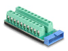 EAN 4043619671908 - DeLOCK 67190 cambiador de género para cable 19 pin USB 20 pin terminal block Verde imagen 1