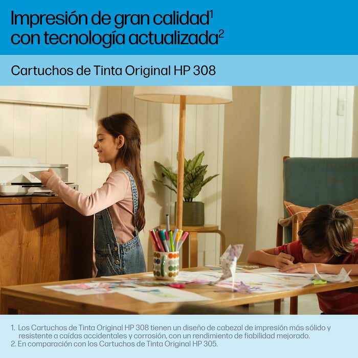 EAN 0196786390456 - HP 308 Black Original Ink Cartridge cartucho de tinta 1 pieza(s) Rendimiento estándar Negro imagen 4