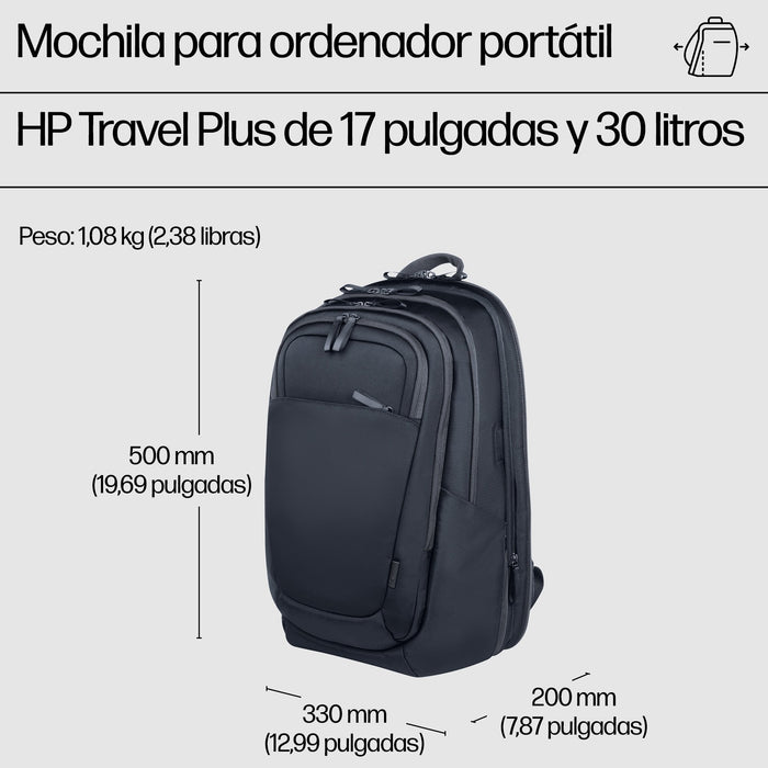 EAN 0198122969593 - HP Travel Plus 30 Liter 17 Laptop Backpack Azul imagen 5