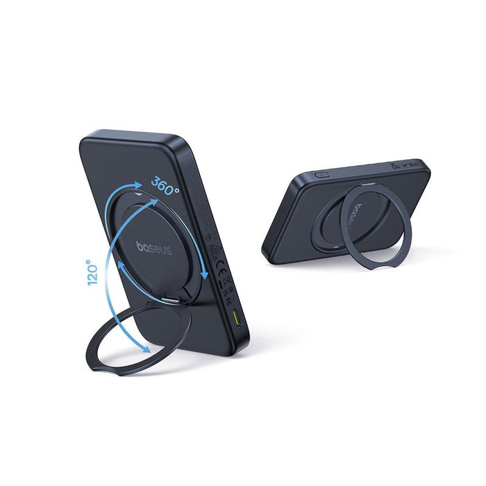 EAN 6932172677619 - Baseus PicoGo Qi2 Polímero de litio 5000 mAh Cargador inalámbrico Negro imagen 4