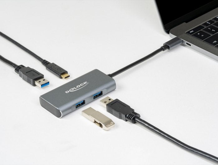 EAN 4043619632619 - DeLOCK 63261 hub de interfaz USB 3.2 Gen 2 (3.1 Gen 2) Type-C 10000 Mbit/s Negro, Gris imagen 3