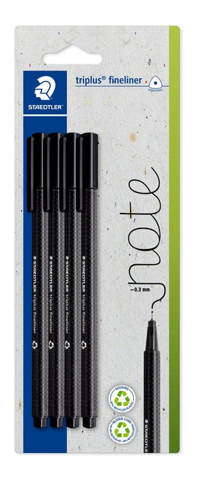 EAN 4007817165874 - Staedtler 334-9 BK4 rotulador de punta fina Ultrafino Negro 4 pieza(s) imagen 1