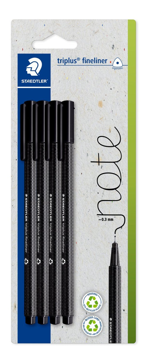 EAN 4007817165874 - Staedtler 334-9 BK4 rotulador de punta fina Ultrafino Negro 4 pieza(s) imagen 1