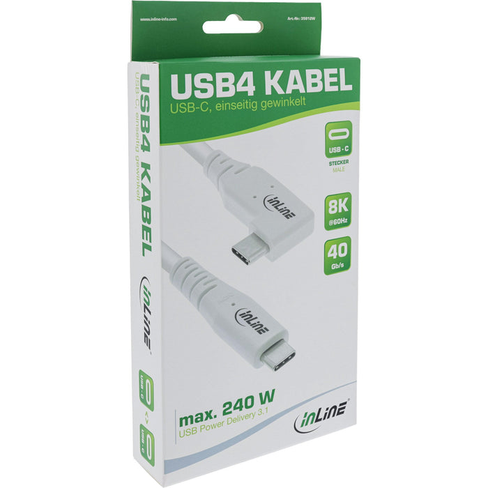 EAN 4043718316892 - InLine 35916W cable USB USB4 Gen 3x2 0,5 m USB C 40 Gbit/s 240 W Blanco imagen 3
