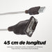 EAN 0766623205146 - Manhattan 205146 cable de serie Negro, Transparente 0,45 m USB tipo A D-Sub (DB-9) imagen 6