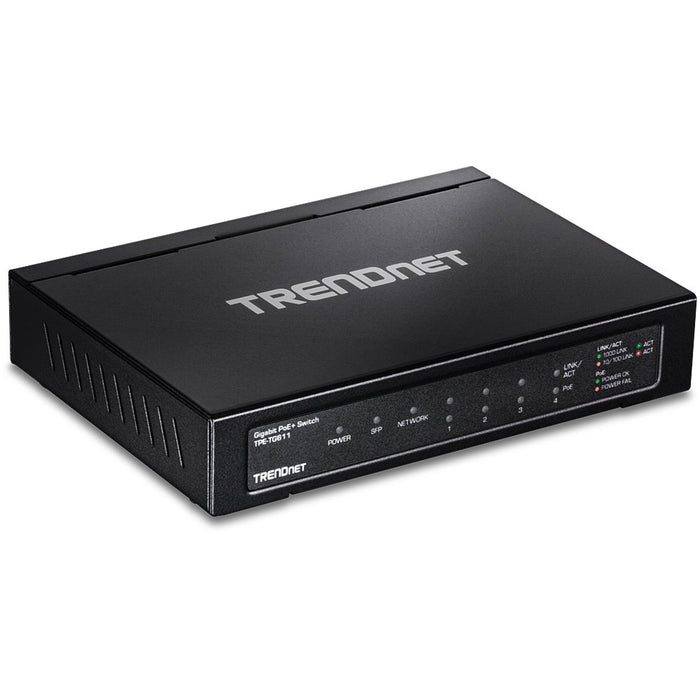 EAN 0710931161670 - Trendnet TPE-TG611 switch Gigabit Ethernet (10/100/1000) Energía sobre Ethernet (PoE) Negro imagen 1