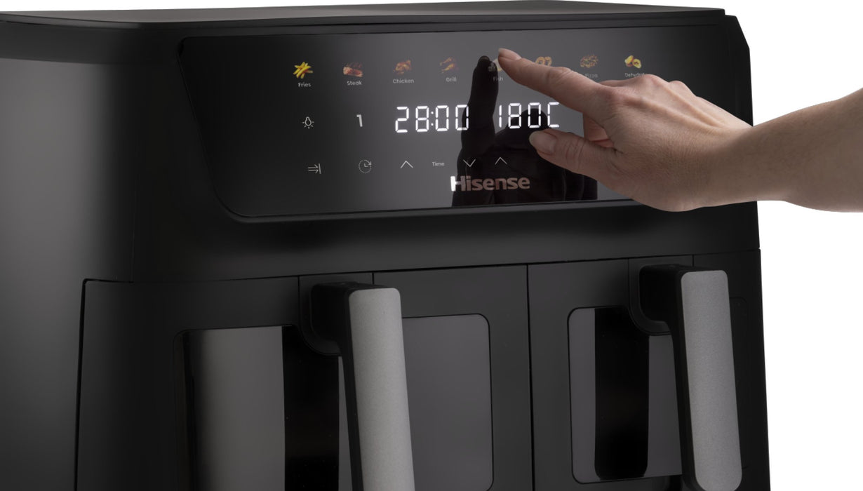 EAN 3838783014481 - Hisense HAF2700DCD Doble 11 L Independiente 2700 W Freidora de aire caliente Negro imagen 11