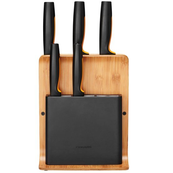 EAN 6424002012979 - Fiskars 1057552 taco para cuchillos Bloque con ranuras para cuchillos Bamboo, Plástico, Acero inoxidable  imagen 2