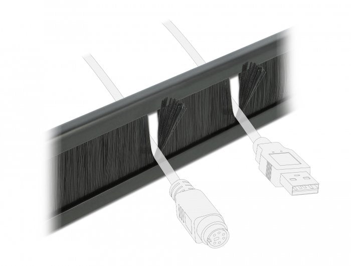 EAN 4043619663446 - DeLOCK 66344 accesorio de bastidor Panel pasacables con cepillo imagen 2