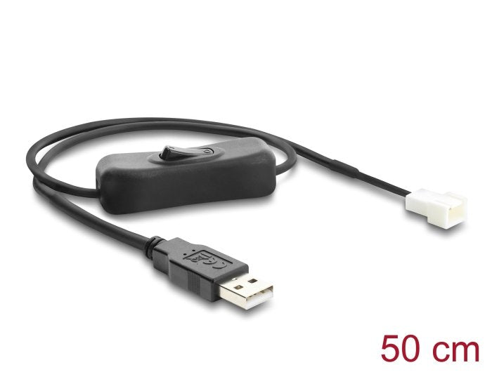EAN 4043619912322 - DeLOCK 91232 cable de transmisión Negro 0,5 m USB A Molex (3-pin) imagen 1