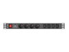 EAN 5901969414448 - Lanberg PDU-04E04I-0200-IEC-BK unidad de distribución de energía (PDU) 4 salidas AC 1U Negro imagen 2