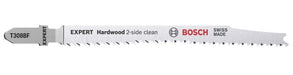 EAN 4059952537689 - Bosch EXPERT ‘HARDWOOD 2-SIDE CLEAN’ T308 BF Hoja de sierra de vaivén Bimetálico 5 pieza(s) imagen 1