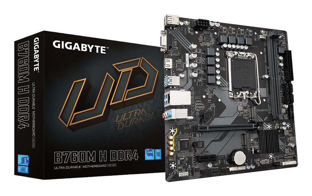 EAN 889523037232 - GIGABYTE B760M H DDR4 placa base Intel B760 Express LGA 1700 micro ATX imagen 1
