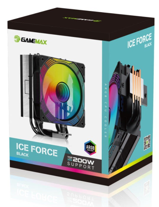 EAN 6931858779906 - GameMax ICE FORCE BK sistema de refrigeración para ordenador Procesador Refrigerador de aire 12 cm Negro  imagen 9