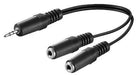 EAN 5704327897750 - Microconnect AUDLL02 cable de audio 0,2 m 3,5mm 2 x 2,5 mm Negro imagen 1