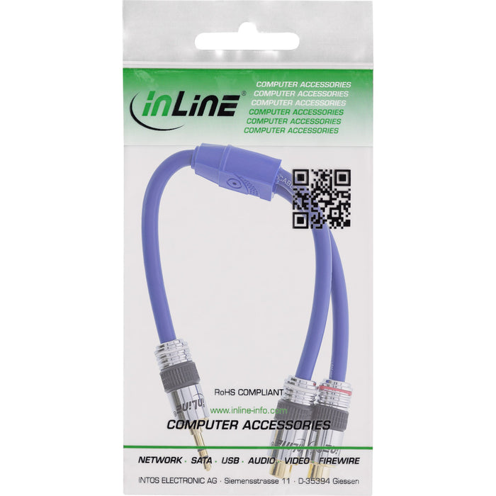 EAN 4043718118007 - InLine 89941P cable de audio 0,25 m 2 x RCA 3,5mm Azul imagen 3