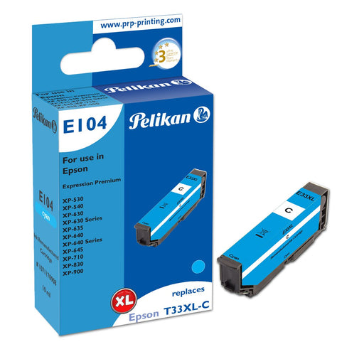 EAN 4018474709080 - Pelikan E104 cartucho de tinta 1 pieza(s) Compatible Alto rendimiento (XL) Cian imagen 1