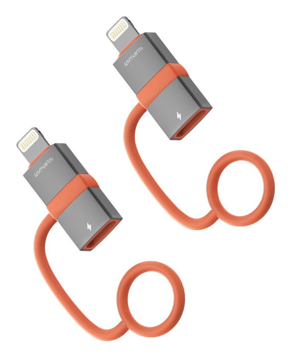 EAN 4252011911677 - 4smarts 541522 adaptador de cable de vídeo Lightning USB Tipo C Gris, Naranja imagen 1