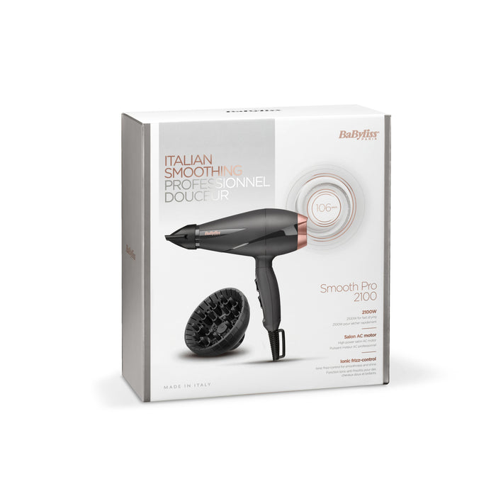 EAN 3030050154849 - BaByliss Smooth Pro 2100 secador 2100 W Negro, Oro rosado imagen 8
