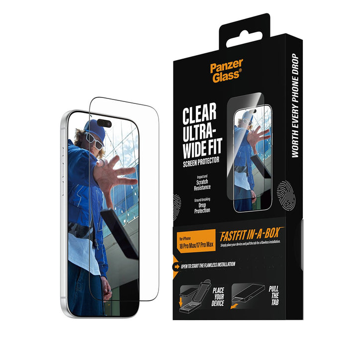 EAN 5715685043567 - PanzerGlass ® Screen Protector iPhone 2026 Pro Max | 17 Pro Max | Ultra-Wide Fit w. FASTFIT IN-A-BOX Prot imagen 6