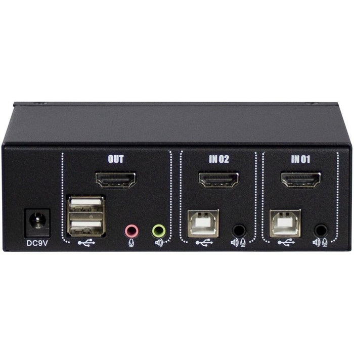 EAN 4260455643436 - Inter-Tech AS-21HA HDMI interruptor KVM Negro imagen 2