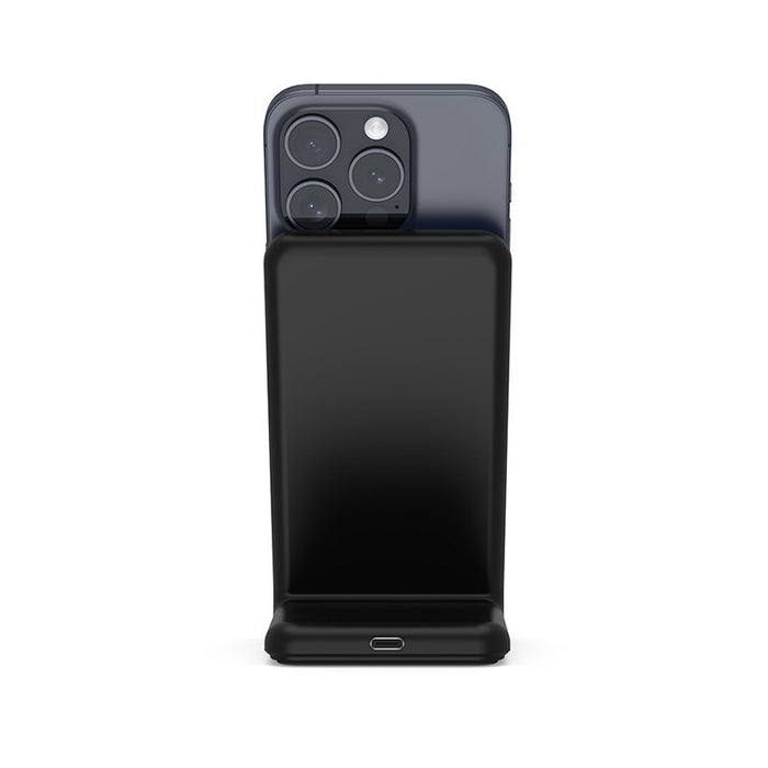 EAN 5904310703543 - Crong MagSpot Stand - 2-in-1 drahtloses Ladegerät mit MagSafe für iPhone und AirPods (schwarz) Smartphone imagen 6