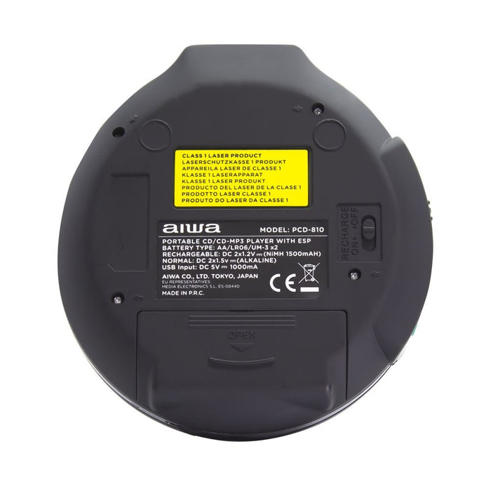 EAN 8435256896893 - Aiwa PCD-810BK Reproductor de CD portátil Negro imagen 4