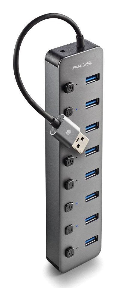 EAN 8435430624397 - NGS IHUB 8 USB 2.0 Type-A 5000 Mbit/s Gris imagen 2