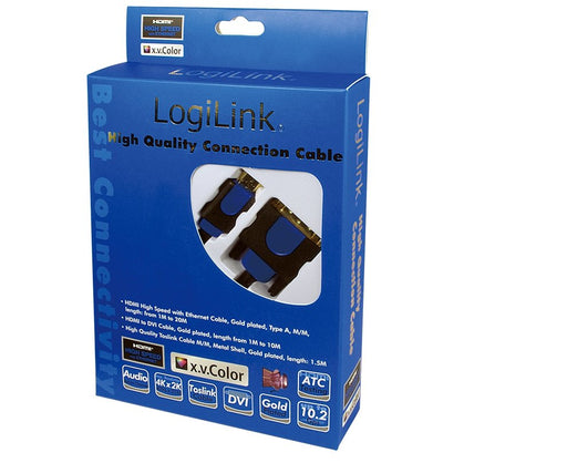 EAN 4052792005592 - LogiLink CHB3101 adaptador de cable de vídeo 1 m HDMI tipo A (Estándar) DVI-D imagen 2