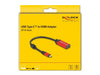 EAN 4043619600533 - DeLOCK 60053 adaptador de cable de vídeo 0,2 m USB Tipo C Negro, Rojo imagen 3