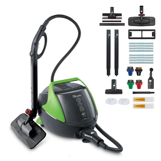 EAN 8007411011658 - Polti Vaporetto Pro 95_Turbo Flexi Limpiador a vapor de cilindro 1100 W Negro, Verde imagen 2