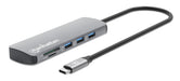 EAN 766623190459 - Manhattan 190459 base para portátil y replicador de puertos Alámbrico USB 3.2 Gen 1 (3.1 Gen 1) Type-C Gri imagen 1