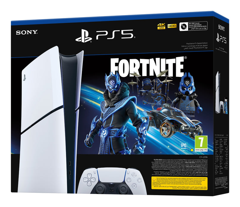 EAN 0711719593348 - Sony PlayStation 5 Slim Fortnite bundle 1 TB Wifi Negro, Blanco imagen 3