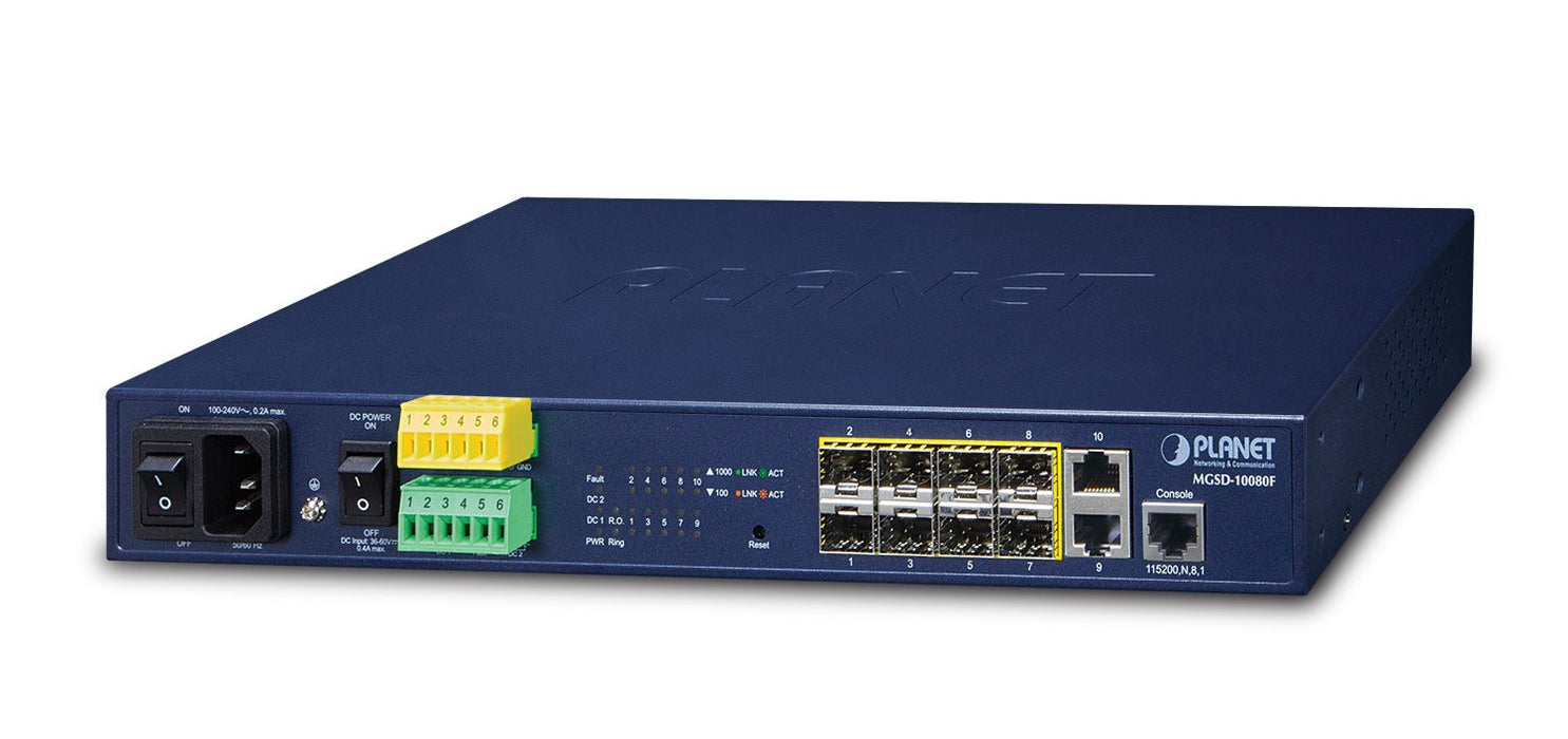 EAN 4711213689406 - PLANET MGSD-10080F switch Gestionado L2+ 1U Azul imagen 1