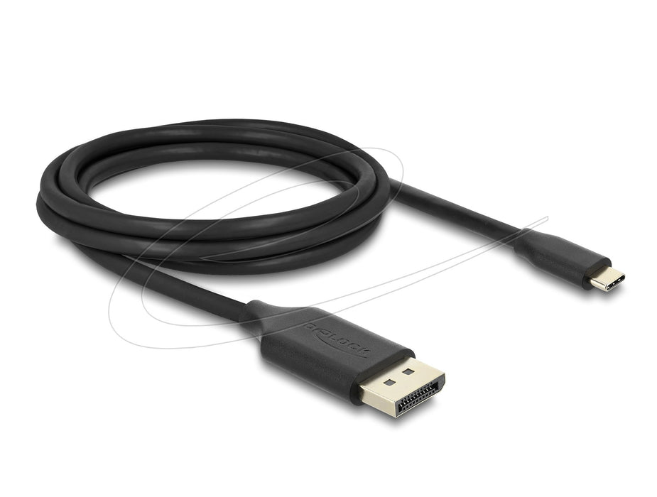 EAN 4043619801657 - DeLOCK 80165 adaptador de cable de vídeo 2 m USB Tipo C DisplayPort Negro imagen 1