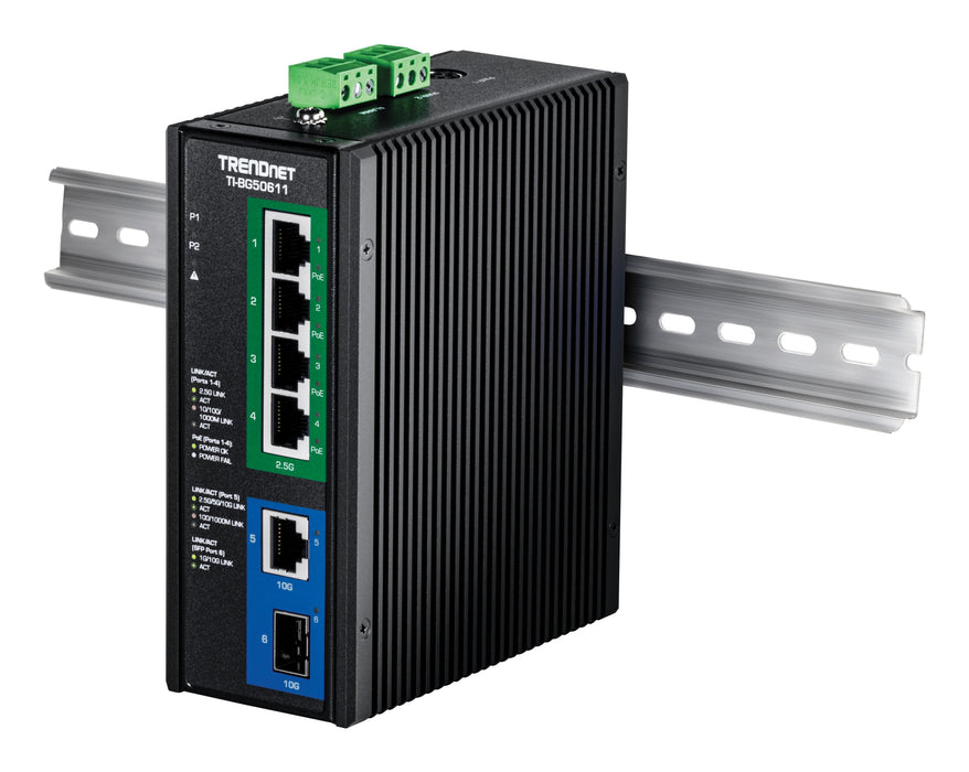 EAN 710931163162 - Trendnet 6-Port Industrial 2.5G PoE++ No administrado 2.5G Ethernet (100/1000/2500) Energía sobre Ethernet imagen 5
