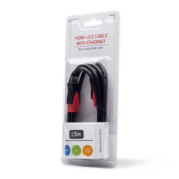 EAN 5901986041948 - Savio CL-95 cable HDMI 1,5 m HDMI tipo A (Estándar) Negro imagen 3