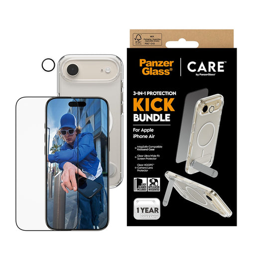 EAN 5715685027345 - PanzerGlass ® | CARE by ® 3-in-1 Feature Kick Bundle iPhone Air Protector de pantalla Apple 1 pieza(s) imagen 2