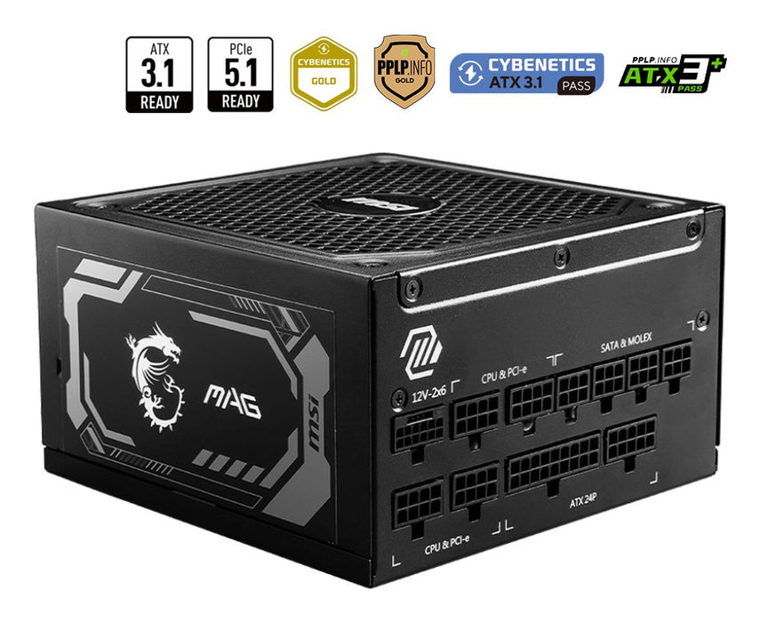 EAN 824142339756 - MSI MAG A1250GL PCIE5 unidad de fuente de alimentación 1250 W 24-pin ATX ATX Negro imagen 1